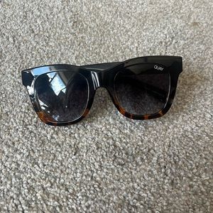 Quay After Hours Extra Large Frame Sunglasses- black and tortoise.